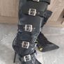 Black long boots heels size fits 35/36 Image 9