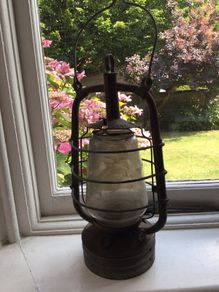 antique parafin oil lamp