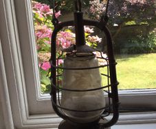 antique parafin oil lamp