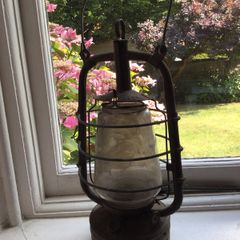 antique parafin oil lamp