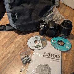 Nikon D3100 with Bag and Accessories