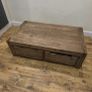 Coffee table solid wood with drawers heavy unique table Image 2