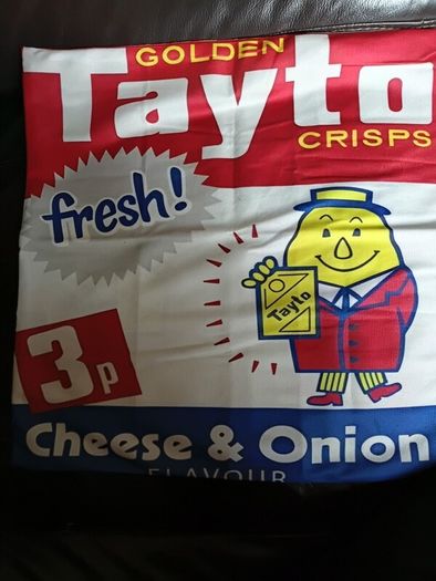 Mr Tayto Set. "Apron,Big Cushion Cover & Carrier Bag