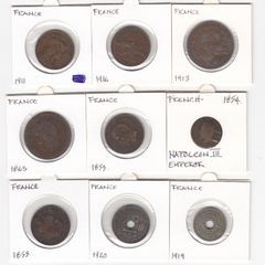 France 9 Coins ( No. 297)