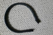 Girls Black leather hairband