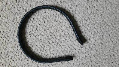 Girls Black leather hairband