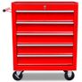 Workshop Tool Trolley 5 Drawers Red Image 3