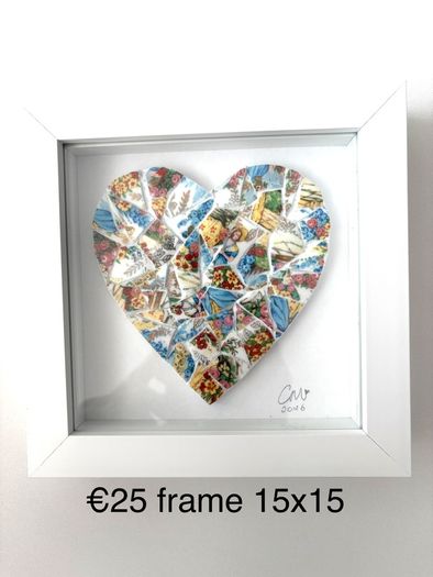 Handmade framed Mosaic Heart