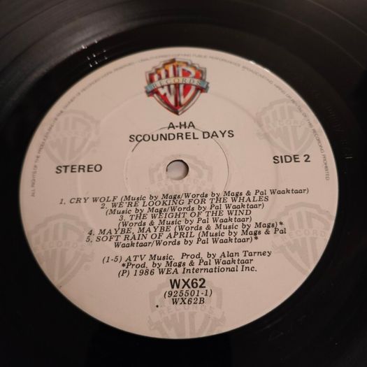A-Ha - Scoundrel Days Irish pressing