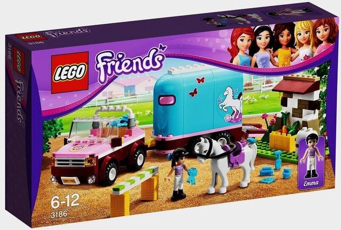 Lego Friends Emma's Horse Trailer (3186) and Little Foal (41089)