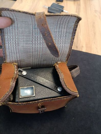 Vintage Kodak Brownie Six-20 Model C Camera with case - 1950s