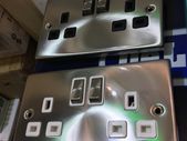 Satin Chrome Twin Switched Sockets Double Sockets