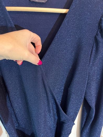 M&S Dress - Midnight Blue with tiny sparkly detail - Comfy Size 10