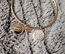 Happy Birthday Golden Bangle Charm Bracelet