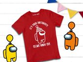 It's Your Birthday, Seems Kinda Sus, Among Us birthday t-shirt for adults and kids great gift present idea