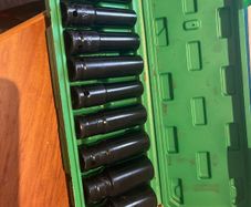 Deep Impact Socket Set 11PCS 1/2 Inch Socket Set 10mm-24mm with Extension Bar and Storage Case for Automotive DIY Repair