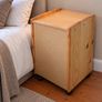 Solid Pine 4-Drawer Storage Unit on Wheels Image 3