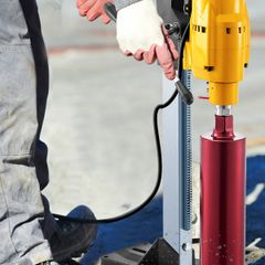 BRAND NEW 205mm Diamond Core Drill Rig 3980W Wet Dry Handheld Concrete Drilling Machine Kit W/ Bits and Spanner for Installing Pipes