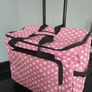 Sewing Machine Wheeled Trolley Rolly Bag in Mauve Polka Dot Image 9