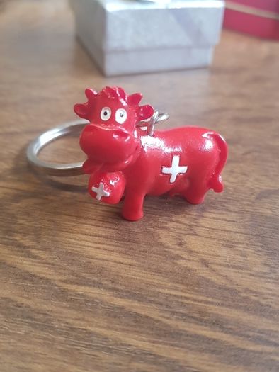 Swiss cow keyring