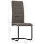 Cantilever Dining Chairs 2 pcs Taupe Fabric Image 7