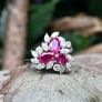 Vintage 1979 Ruby & Diamond Ring - 18ct Image 4