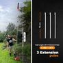 BU-KO 52cc Long Reach Petrol Hedge Trimmer and Pruner Saw with 3X 75cm Extension Pole, Ultimate Garden Tool for Precision Cutting, Trim Hedges and Prune with Ease Image 5