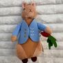 The World Of Beatrix Potter Soft Plush Bunny Peter Rabbit with Carrot approx. 15 cm. Used Please see photos Image 2