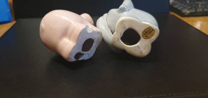 Hippo&Elephant Figurines