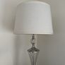 Tall silver and crystal lamp Image 5