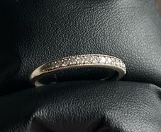 9ct White Gold Diamond Eternity Ring Size U 2grams 14 Diamonds 0.22ct