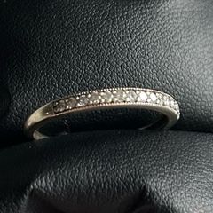 9ct White Gold Diamond Eternity Ring Size U 2grams 14 Diamonds 0.22ct