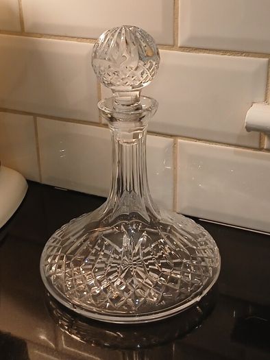 Beautiful Crystal Ships Decanter