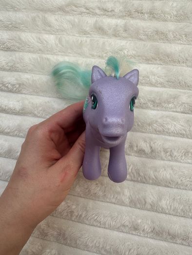 2002 My Little Pony G3 Razzaroo Hasbro MLP Purple Birthday Present Damaged approx. 11 cm.  Used Please see photos