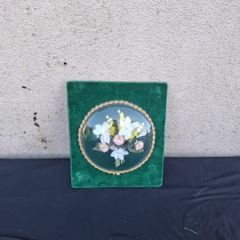 Floral green globe vintage frame postage possible