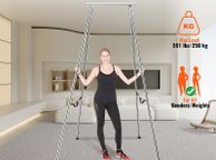 main image for ad Aerial Yoga Frame, 9.67 ft Height Yoga Swing Stand, Max 551.15 lbs Load Chrome-Plated Steel Pipe Inversion Yoga Swing Stand Yoga Rig Yoga Sling Inversion Equipment for Indoor Outdoor Aerial Yoga