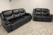 Valarie Manual Leather Recliner Sofa Sets