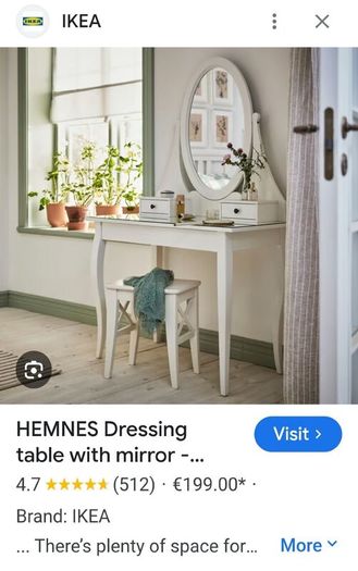 Dressing table & stool - 'Hemnes' from IKEA