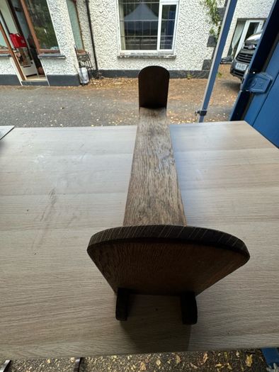 Vintage Solid Oak Desktop Book Trough/Tabletop Bookcase (88cm)