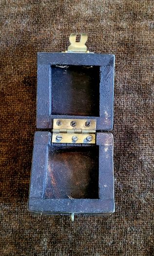 Vintage brass/wood jewellery box