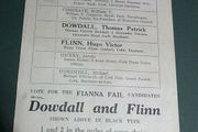 Specimen ballot paper Fianna Fail Cork Cosgrave