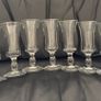 9 Sherry Schooners Retro English Glass Image 5