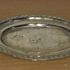 Vintage oval brass trinket Dish