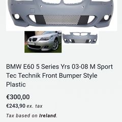 E60 genuine front bumper BRAND NEW