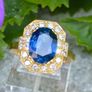 Beautiful Vintage 3.6ct Sapphire & Diamond Ring - 18ct Image 3