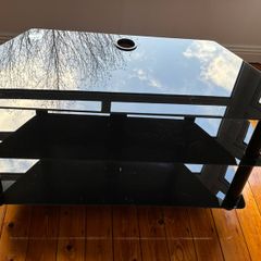 TV Stand - Black Glass