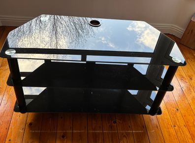 TV Stand - Black Glass