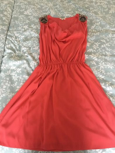 Stunning Coral Pink River Island Dress size 8