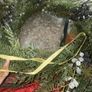 Large fir and small fir blueberries wreaths with a selection of rustic bells and ribbons Image 3