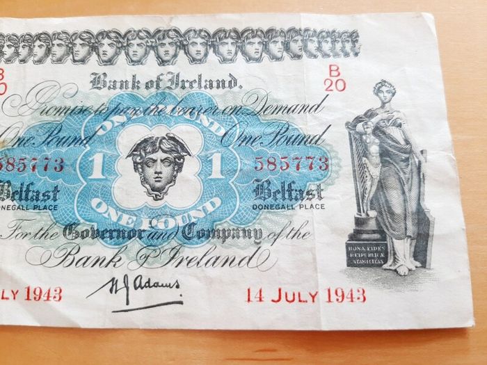 Bank of Ireland note 1943